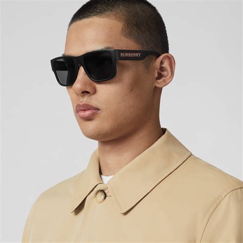 burberry black preppy sunglasses|black Burberry glasses men.